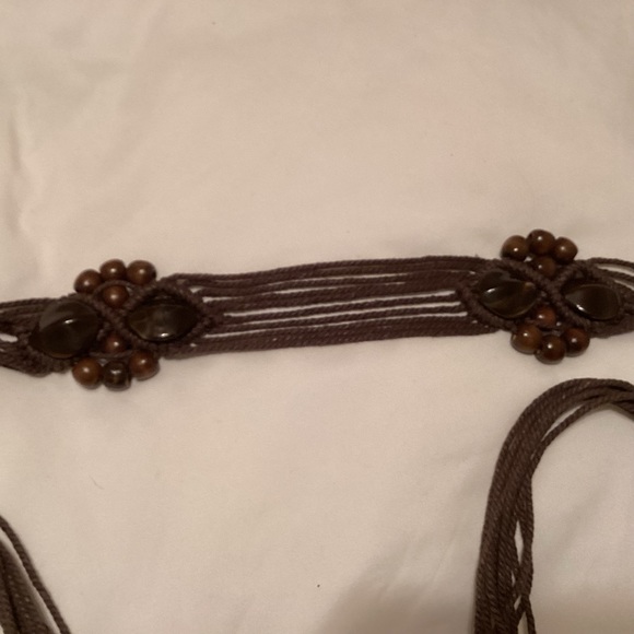 Boho handmade macrame belt, self tie - Picture 7 of 9
